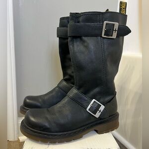 Dr. Martens Black Leather Boots Size 42